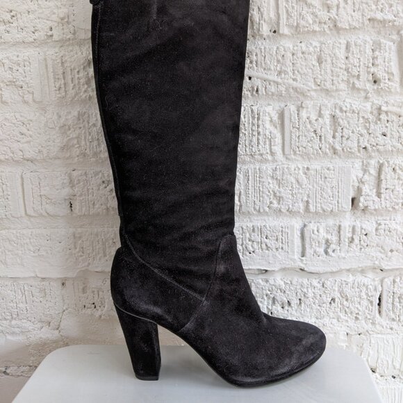 GEOX SUEDE HEELED BOOTS - Picture 1 of 9